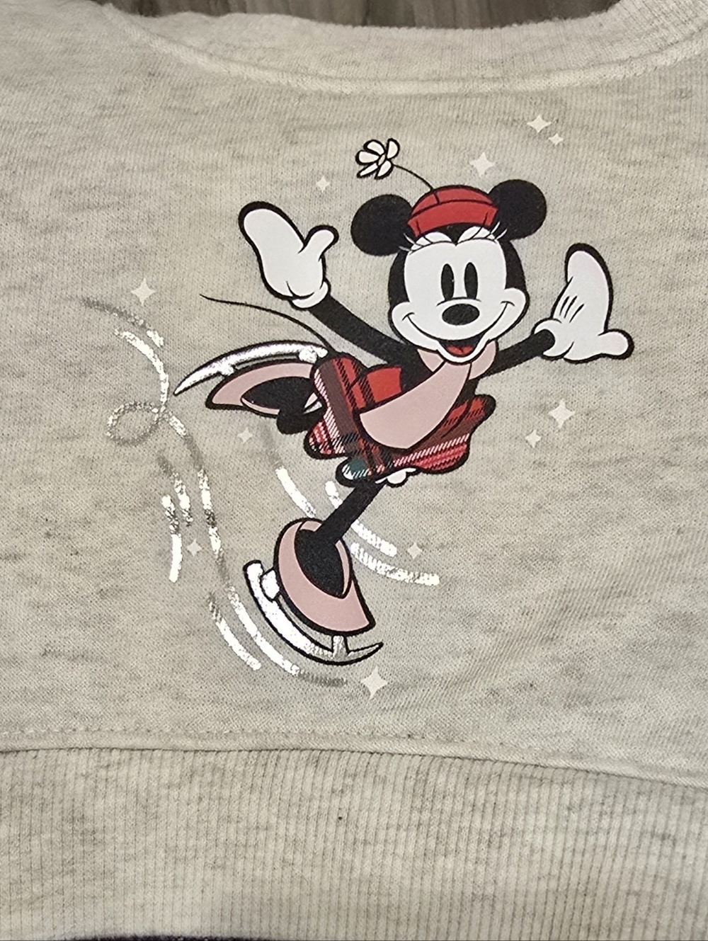 Disney Jumping Beans Minnie Mouse Dress 12 Months Gray Black Sparkle Dress